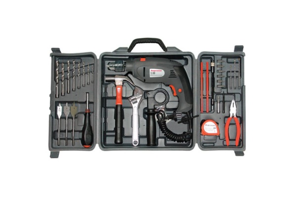 Ударная дрель Энергомаш ДУ-20780Н + набор ручного инструмента