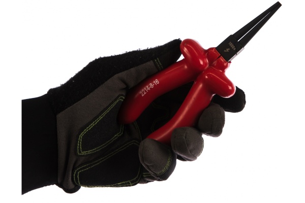 Круглогубцы Зубр "ЭКСПЕРТ" "ЭЛЕКТРИК" диэлектрические, высоковольтные до ~1000В, 160мм 2214-8-16_z02