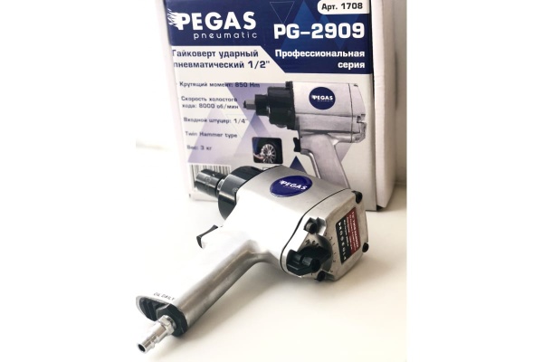 Ударный пневматический гайковерт Pegas pneumatic 1/2 PG-2909 1708 Ударный пневматический гайковерт Pegas pneumatic 1/2 PG-2909 1708