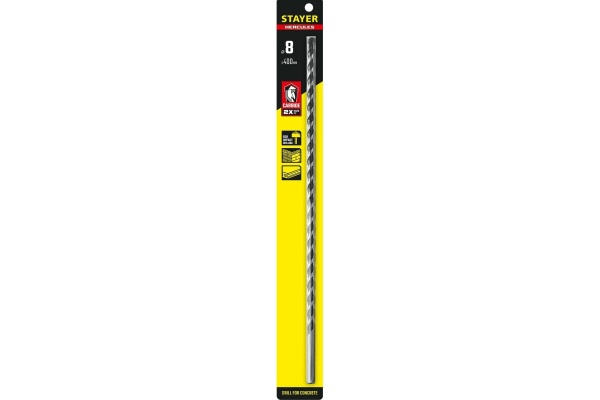 Cверло по бетону STAYER Hercules 8x400 мм 2915-400-08_z01