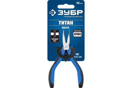 Тонкогубцы Зубр ТИТАН Мини изогнутые, 120мм, профессионал 22170-4_z01