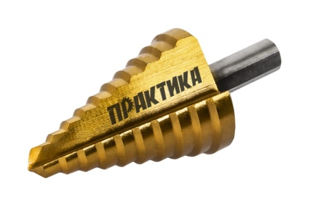 Сверло по металлу ступенчатое 9-36 мм шаг 3 мм TIN ПРОФИ ПРАКТИКА 798-348