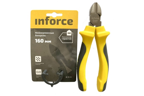 Никелированные бокорезы Inforce 160 мм 06-18-44