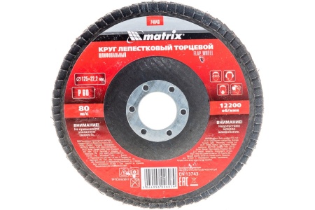 Круг лепестковый торцевой (P60; 125x22.2 мм) MATRIX 74043