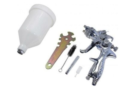 Краскораспылитель с верхним пластиковым бачком FORCEKRAFT FK--887P-14V 50326