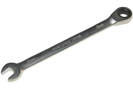 Комбинированный трещоточный ключ ROCKFORCE 08мм RF-75708