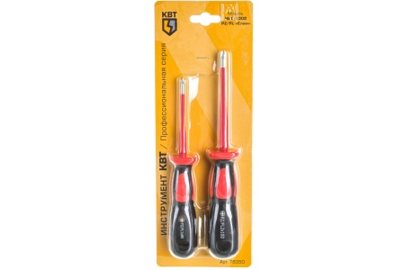 Набор диэлектрических отверток КВТ Слим НИО-3302 PZ/FL 78350
