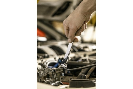 Комбинированный трещоточный ключ HOEGERT TECHNIK разрезной, 8 мм HT1R070