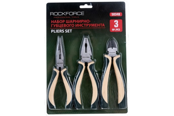 Набор шарнирно-губцевого инструмента ROCKFORCE 3 предметов RF-5034B