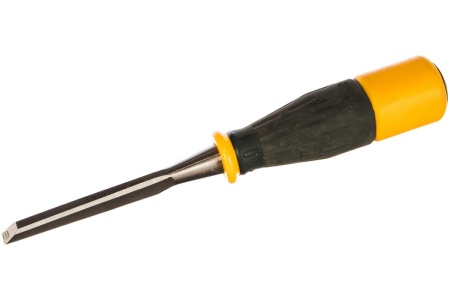 Стамеска, упрочненное полотно, ударопрочная двухкомпонентная ручка, стальной затыльник для ударных работ, 8мм KRAFTOOL EXPERT 1815-08_z01