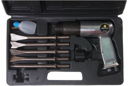 Пневмомолоток с набором зубил ЭВРИКА 9 предметов ER-83502K