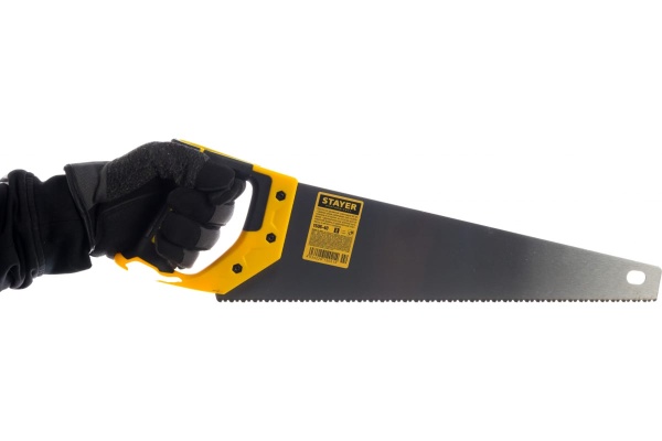 Ножовка по дереву пила Stayer "Cobra 5" 400 мм, 5 TPI, прямой крупный зуб, быстрый рез поперек волокон, для крупных и средних заготовок, 1506-40_z02