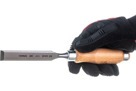 Плоская стамеска Narex с деревянной светлой ручкой 20 мм 810120