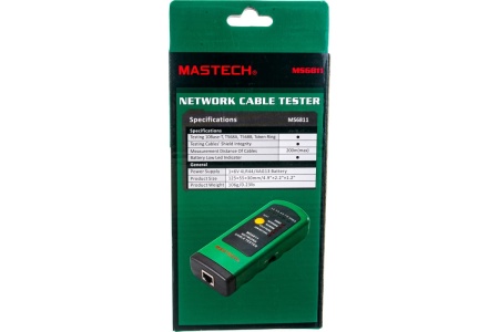 Тестер кабеля MASTECH MS6811 замыкание, обрыв, идентиф. в многож. кабелях 00-00000254