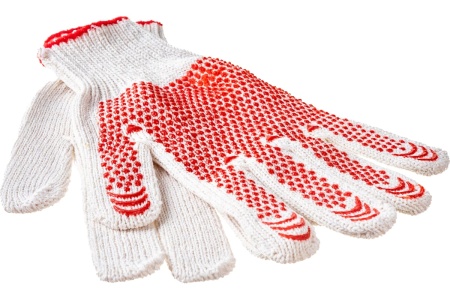 Перчатки хлопчатобумажные 7 класс защиты от скольжения (размер L-XL) "Мастер" Зубр 11456-XL