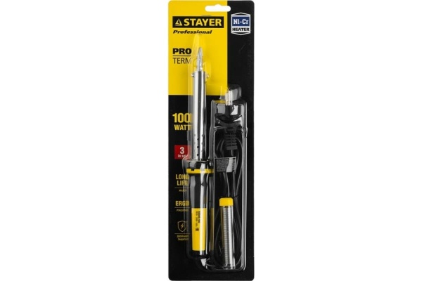 Паяльник STAYER PROTerm с двухкомпонентной рукояткой, 40 Вт 55300-40