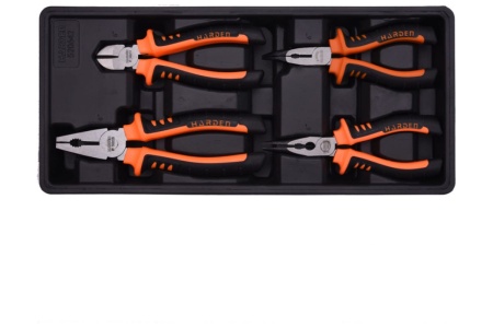 Набор профессионального шарнирно-губцевого инструмента HARDEN 4 предмета, CRV 520642