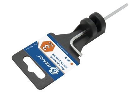 Ключ угловой шестигранный 3 мм Cr-V КОБАЛЬТ 649-752