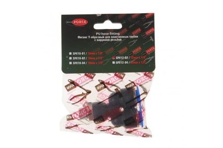 Фитинг Y-образный с наружной резьбой (12 мм; 1/4") для пластиковых трубок ROCKFORCE RF-SPX12-02