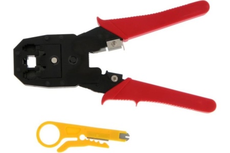 Кримпер для обжима компьютерных и телефонных клемм LOM 200 мм, RJ-45, RJ-11/12 2291283