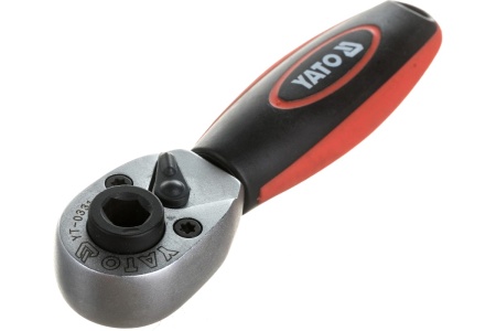 Трещотка для бит YATO и гол. 1/4", CrV, 136мм YT-0331