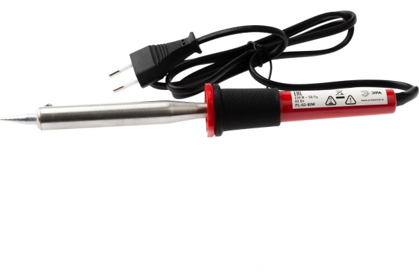 Паяльник ЭРА Лидер с двухкомпонентной рукояткой, жало Long life, 230 В, 80 Вт PL0280 W Б0046949