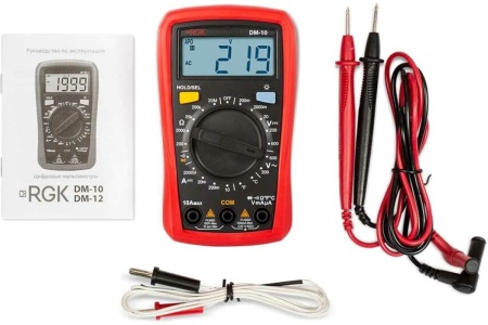 Цифровой мультиметр RGK DM-10 с поверкой 779623