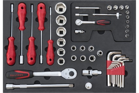 Инструментальная тележка IZELTAS TREND 5 выдвижных ящиков, полный 8244005096