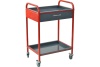Тележка для инструментов Zatesov на две полки, открытая, c выдвижным ящиком TT-02-01-RED Тележка для инструментов Zatesov на две полки, открытая, c выдвижным ящиком TT-02-01-RED