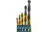 Набор сверел по металлу (5 шт; 4-5-6-8-10 мм; HSS; черненое покрытие) FIT DIY 33852