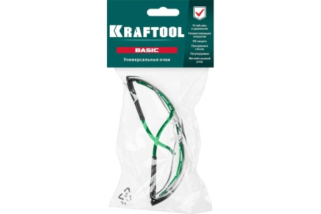 Защитные очки KRAFTOOL Basic прозрачные 110317
