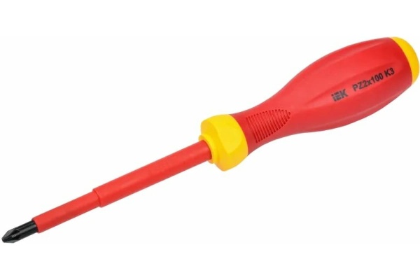Диэлектрическая отвертка IEK ARMA2L 3 PZ2x100 K3 A2L3-SC30-K3-PZ-20-100