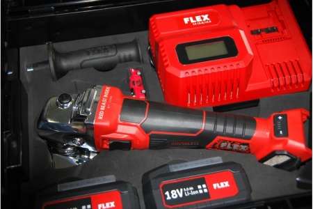 Аккумуляторная угловая шлифовальная машина FLEX LBE 125 18.0-EC Ltd-E.5.0 Set 520861