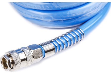 Шланг воздушный полиуретановый, спиральный 10x14 мм, 15 м KraftWell KRW-HC101415