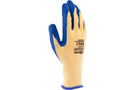 Трикотажные полиэфирные перчатки СИБРТЕХ латексное рельефное покрытие, размер 9 677525