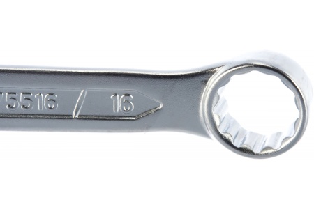 Комбинированный 12-гранный прямой ключ ROCKFORCE 16мм RF-75516