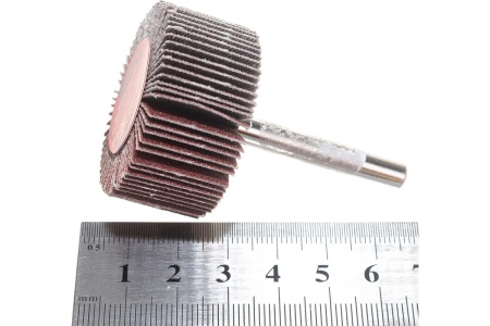 Круг шлифовальный лепестковый с оправкой на шпильке (40х20х6 мм; P120) MESSER 11-40-120