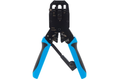 Обжимной инструмент LANMASTER 4P, 6P, 8P, с храповым механизмом LAN-CRI-2008R