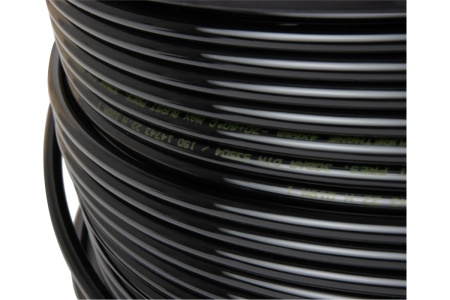 Трубка черная PU 4x6 мм, длина 200 м Harrison HUS0406-BK