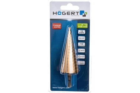 Сверло ступенчатое 4-32 мм HOEGERT TECHNIK HT6D323