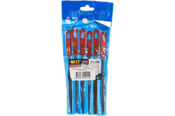 Надфили FIT IT пластмассовая ручка, 5мм х 140мм, 6шт 42160