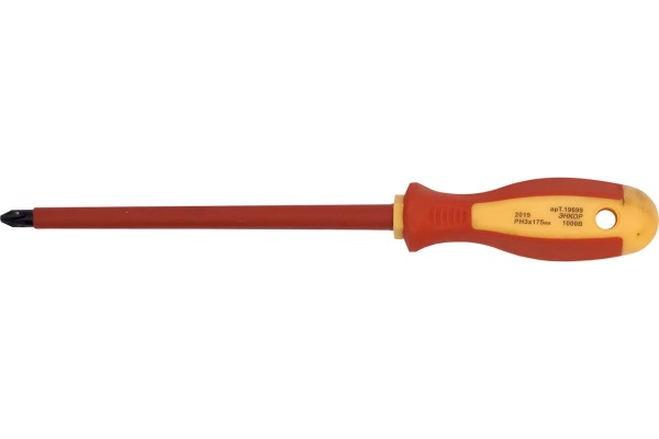 Крестовая диэлектрическая отвертка PH3х175мм Энкор 19699