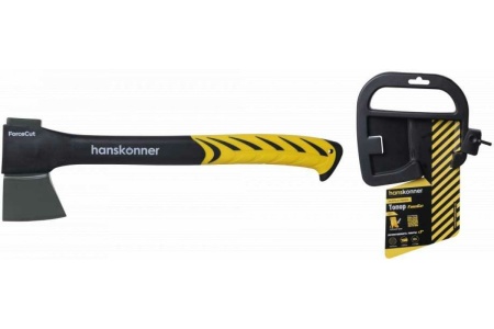 Кованый топор Hanskonner 650 г, фибергласовая рукоятка с TPE, PTFE покрытие HK1015-01-FB0650