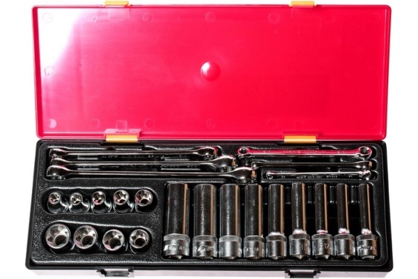 Набор инструментов TORX ключи E6-E24, головки E10-E24 в кейсе 24шт JTC-K4241