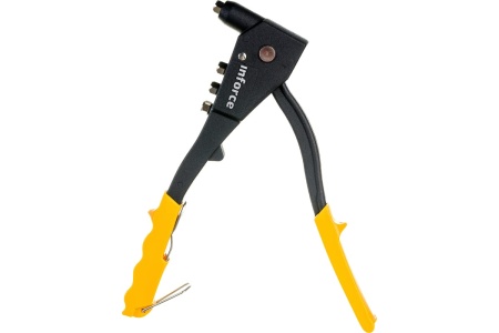 Литой ручной заклепочник Inforce в кейсе, с набором заклепок 2.4-4.8 мм 06-14-101