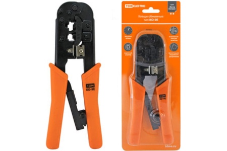 Обжимные клещи TDM KO-9E обжим RJ-11, RJ-45, «МастерЭлектрик» SQ1001-0007