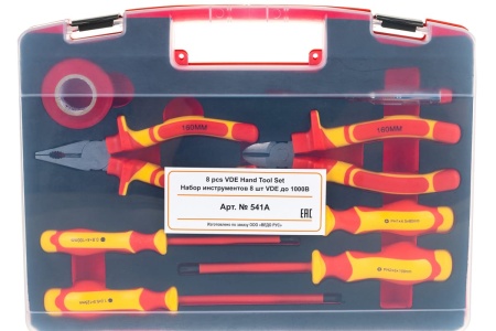Набор изолированного инструмента VDE до 1000В 8 шт WEDO WD541A