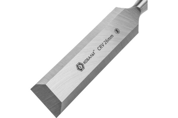 Плоская стамеска (26 х 140 мм, CR-V, блистер) КОБАЛЬТ 245-602