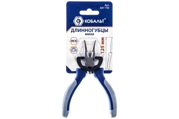Длинногубцы мини 125 мм КОБАЛЬТ 647-192