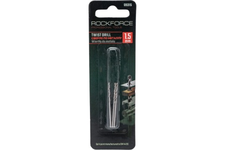 Сверло по металлу (3 шт; 1.5 мм; HSS; в блистере) ROCKFORCE RF-DS315